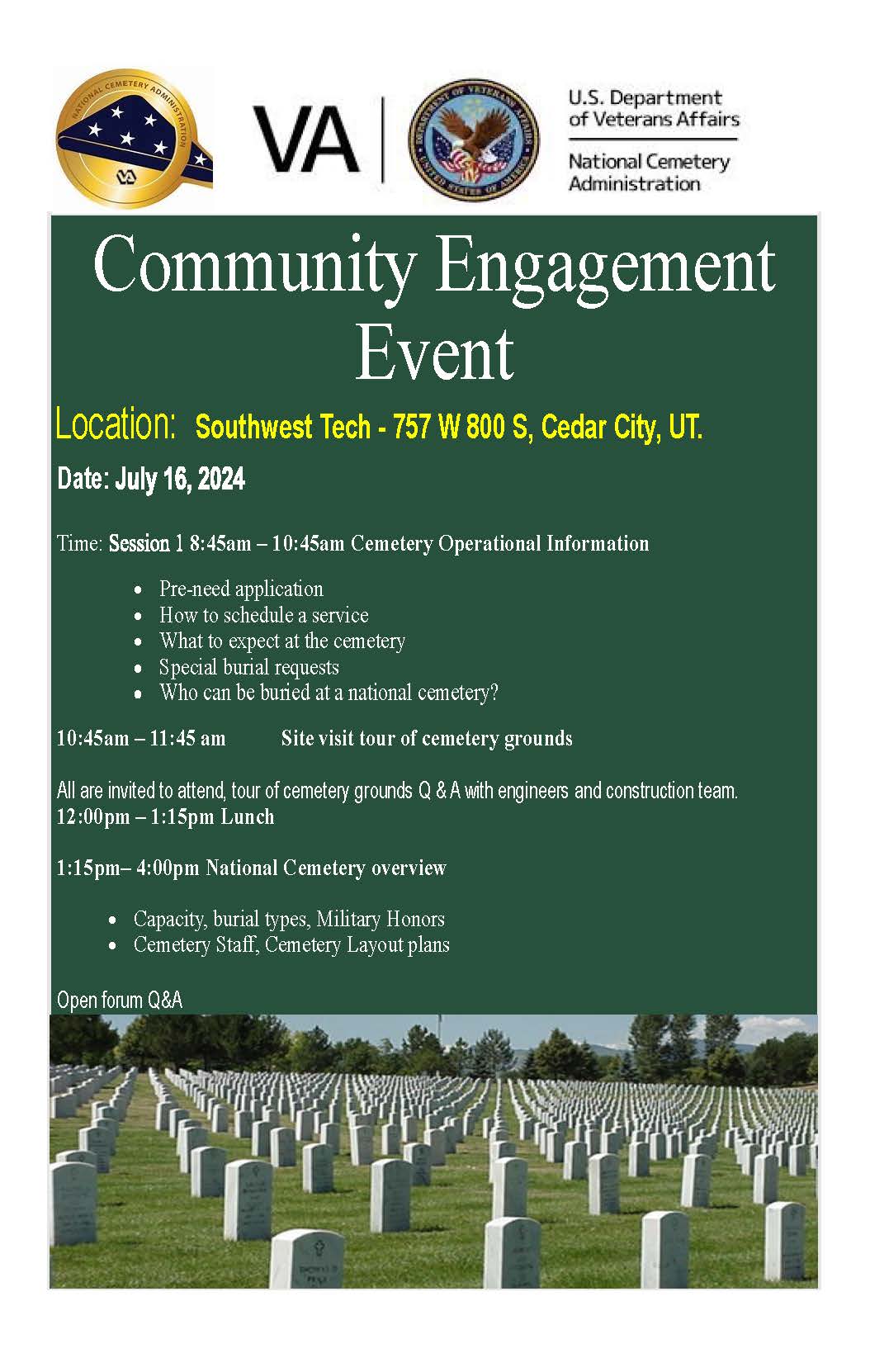 VA Cemetery Community Engagement Event Cedar City Utah Department va-cemetery-community-engagement-event-cedar-city-utah-department