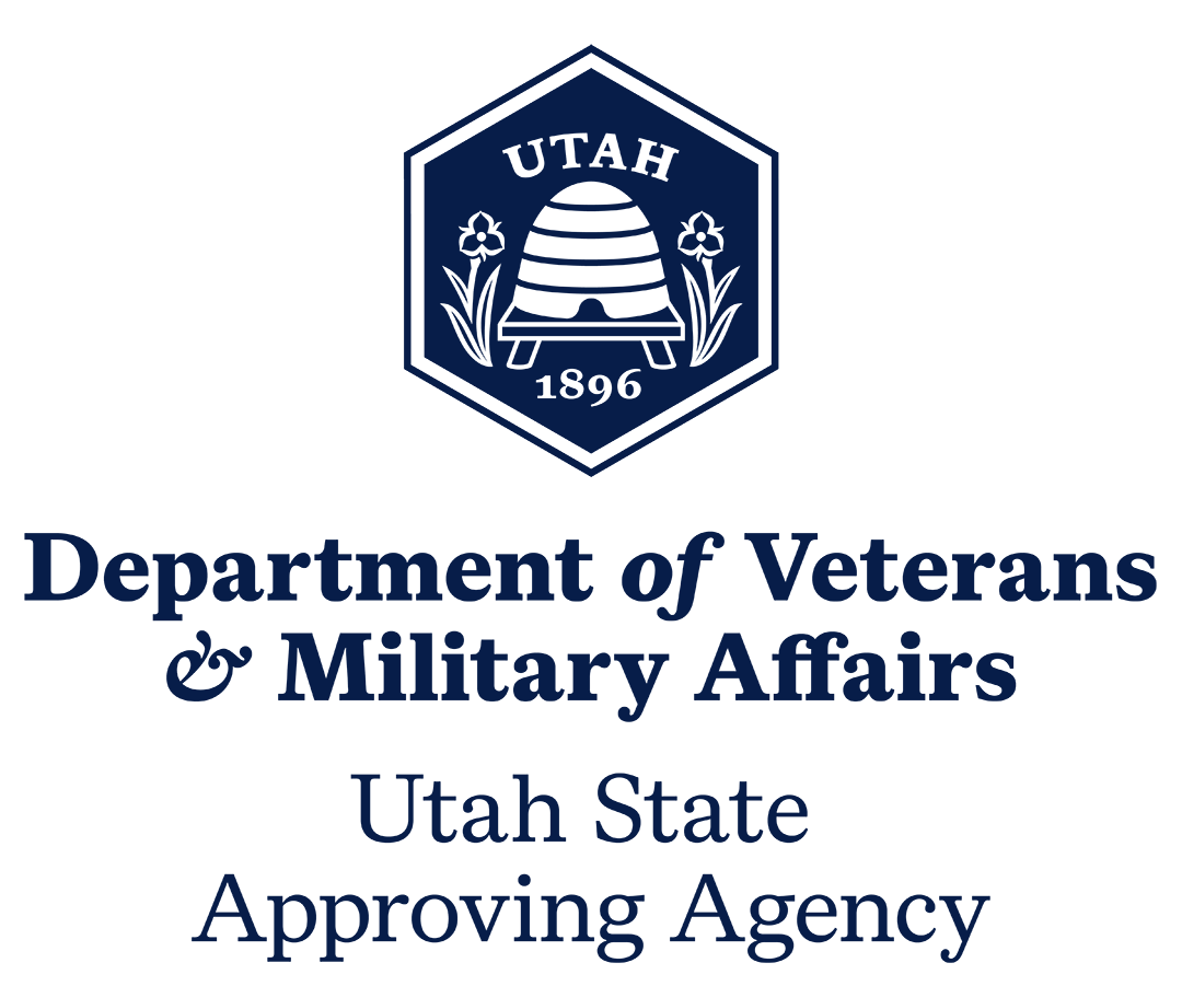 Utah Veterans & Military Affairs logo with beehive and text for State Approving Agency.